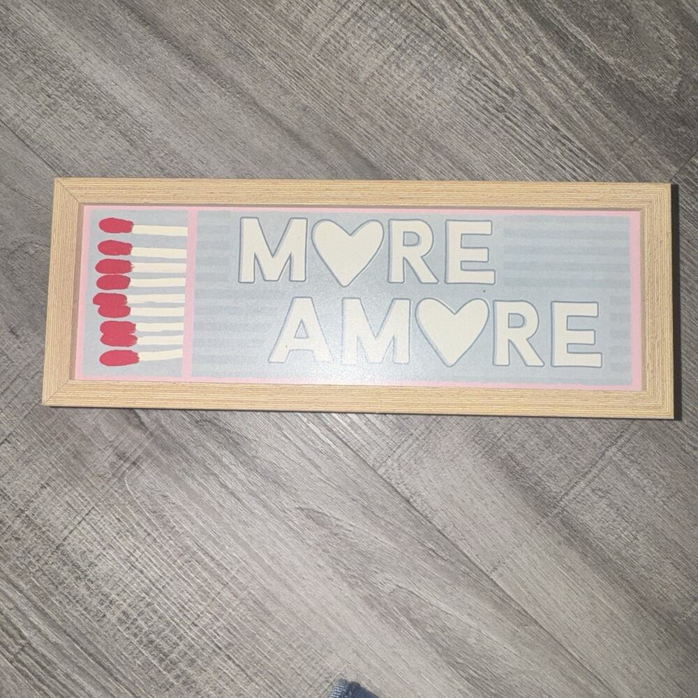 Hobby Lobby Spring Shop More Amore Matchbox Wood Sign Hidden Storage Decor NWT
